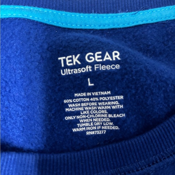 Tek Gear Casual Pull Over Sweatshirt Blue Women’s Size Large - Picture 2 of 6